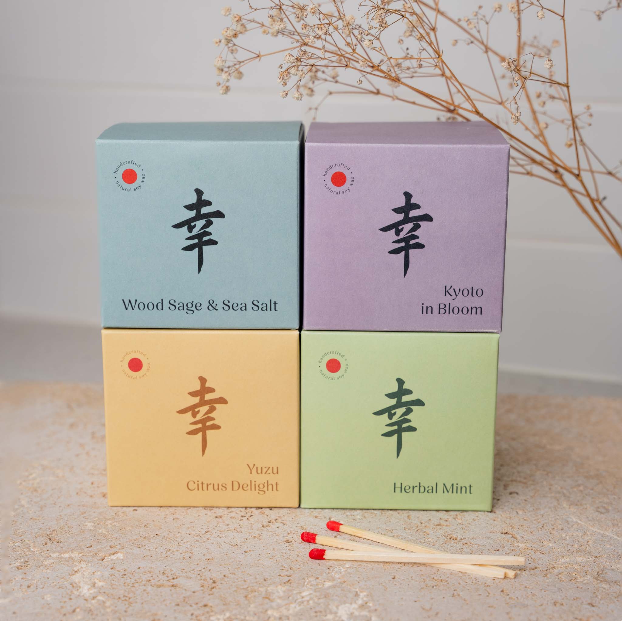 Candle Herbal Mint Blue Ceramic 180g