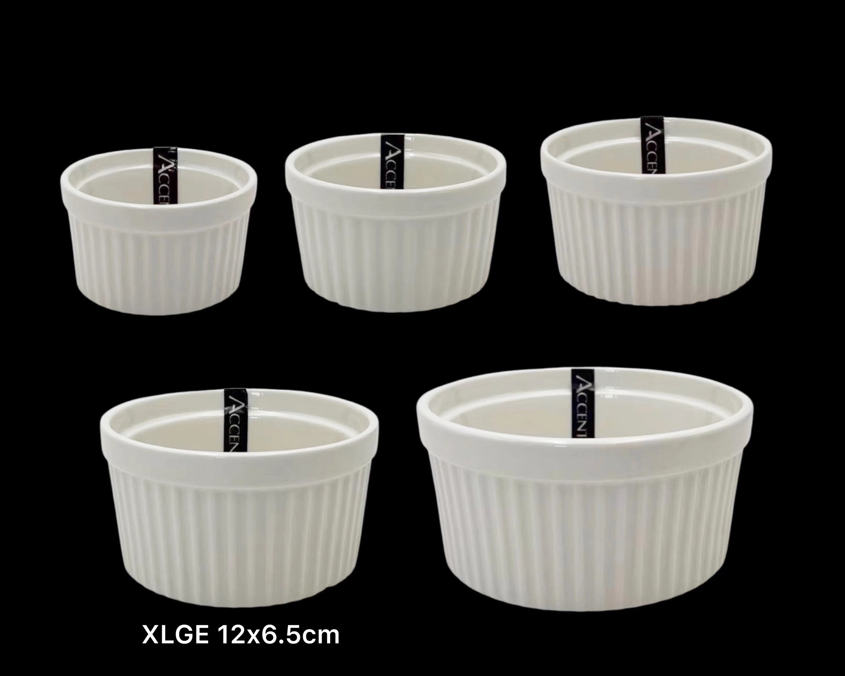 bulk 36 Xlarge New Bone China Ramekln 12x6cm