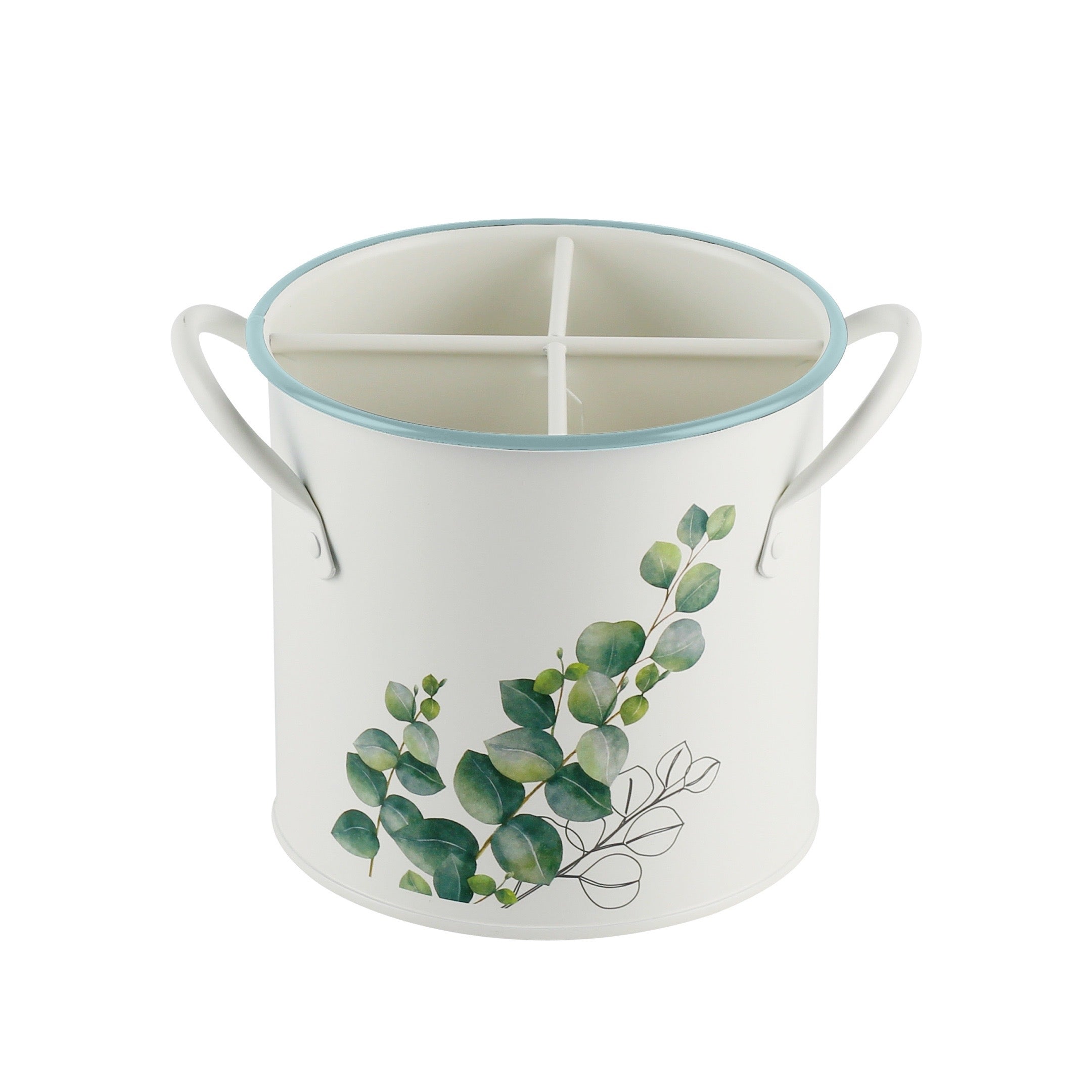 Oven Mitts & Pot Holders: Eucalyptus Metal Utensil Holder 13x18cm