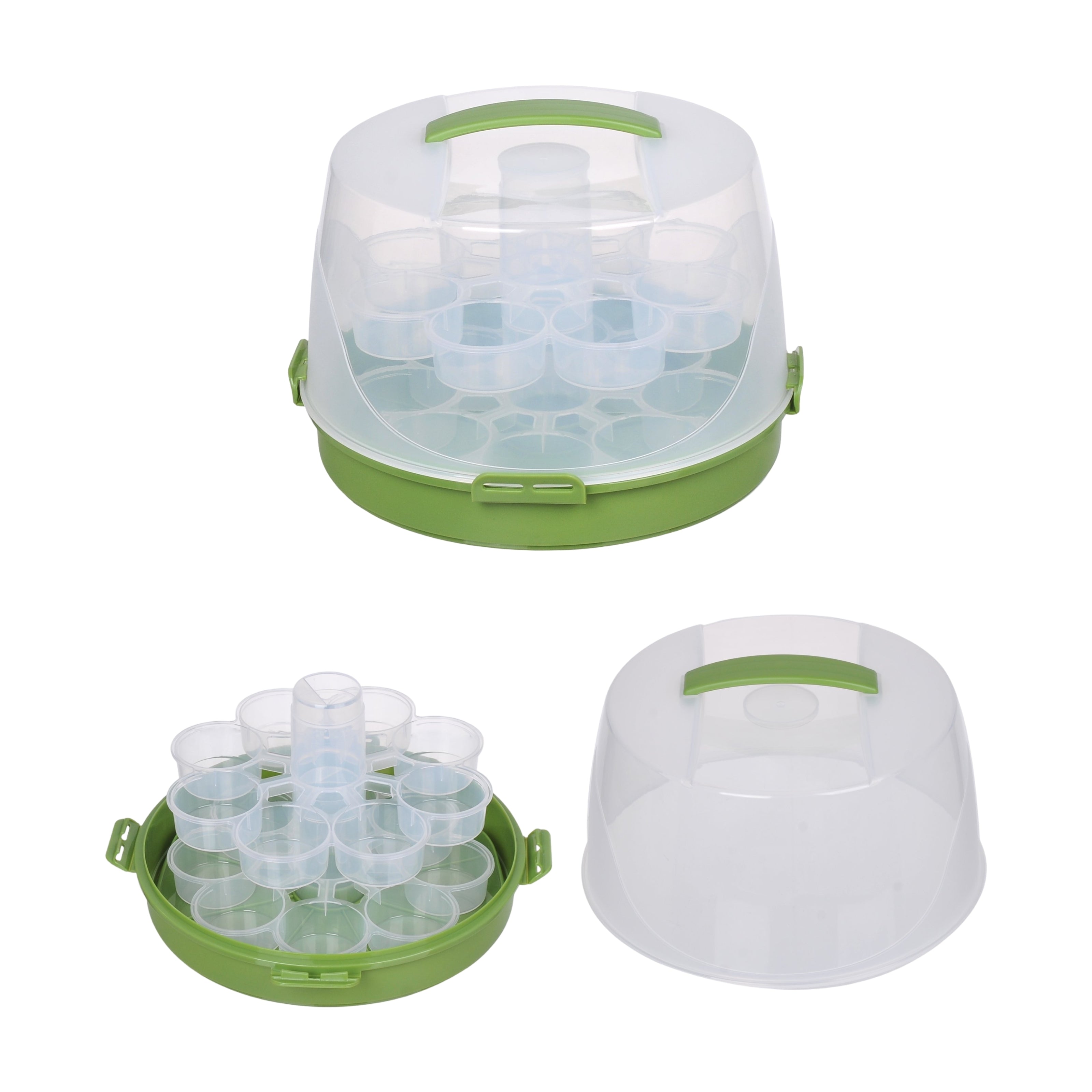 Novelty Gifts: Round 2 Tier Cupcake & Cake Carrier 28cm