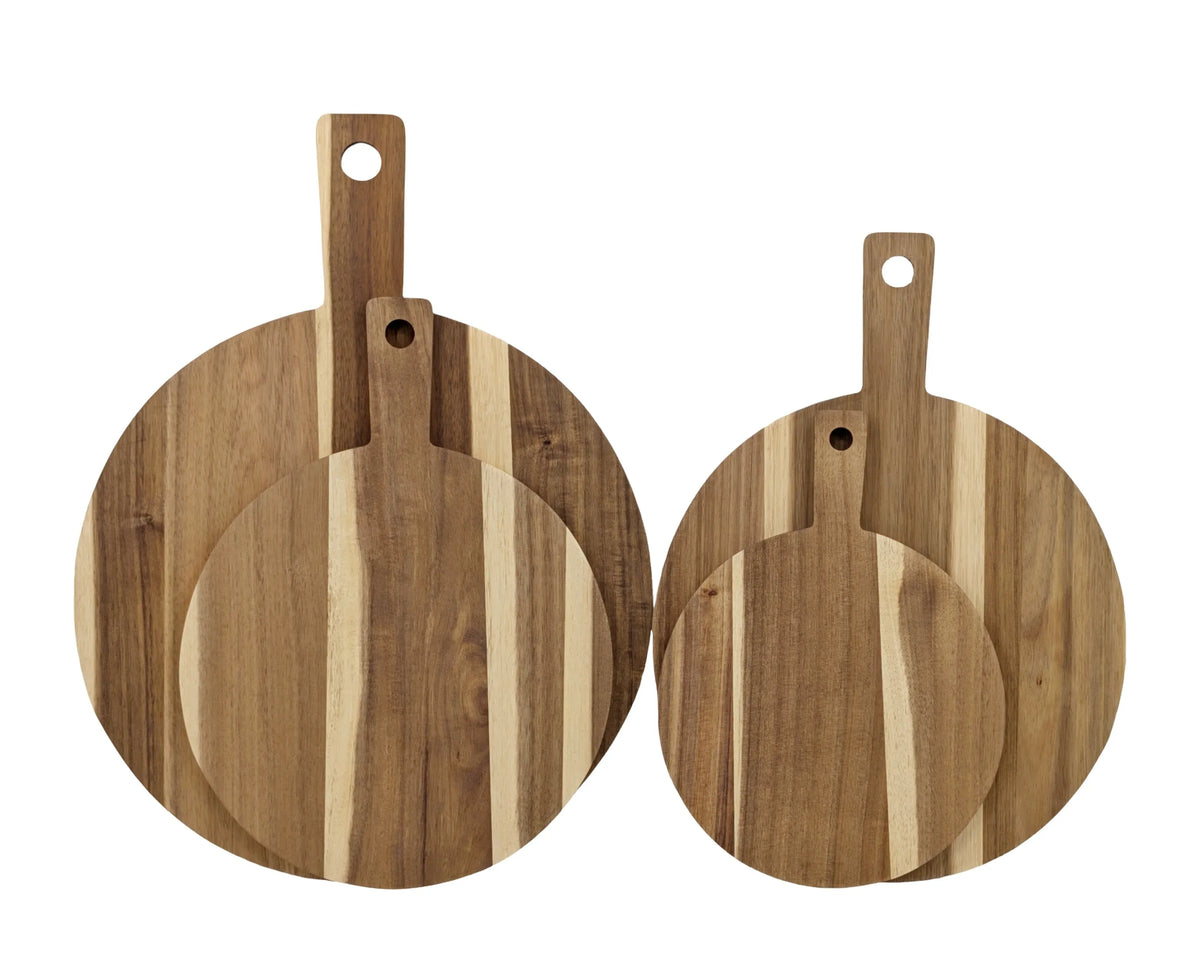Bulk 6 Wooden Serving Board Round 51x37x1.5cm