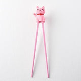Maneki Trainer Chopsticks Lucky Cat in Pink