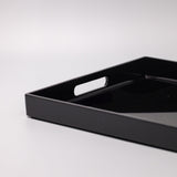 Tray Rectangular 42cm Black Lacquerware