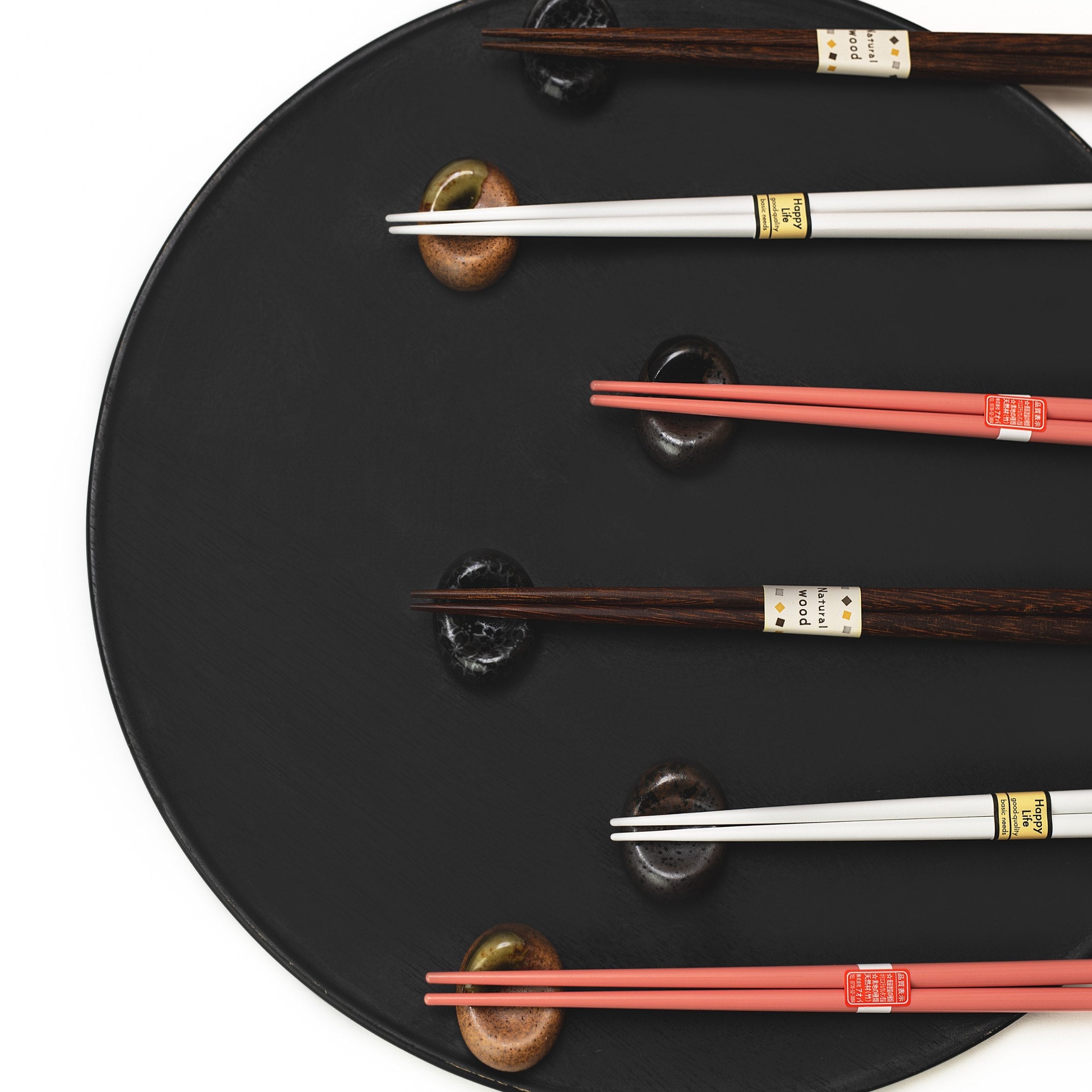 Chopsticks Lacquered Pink & White