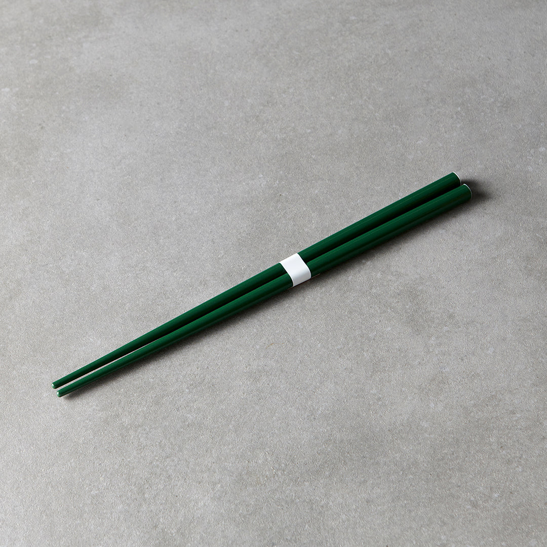 Chopsticks Lacquered Dark Green & White