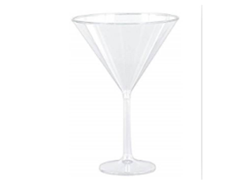 Beer & Cider: Bulk 24 739ml Jumbo Disposable Martini Glass 18x25cm