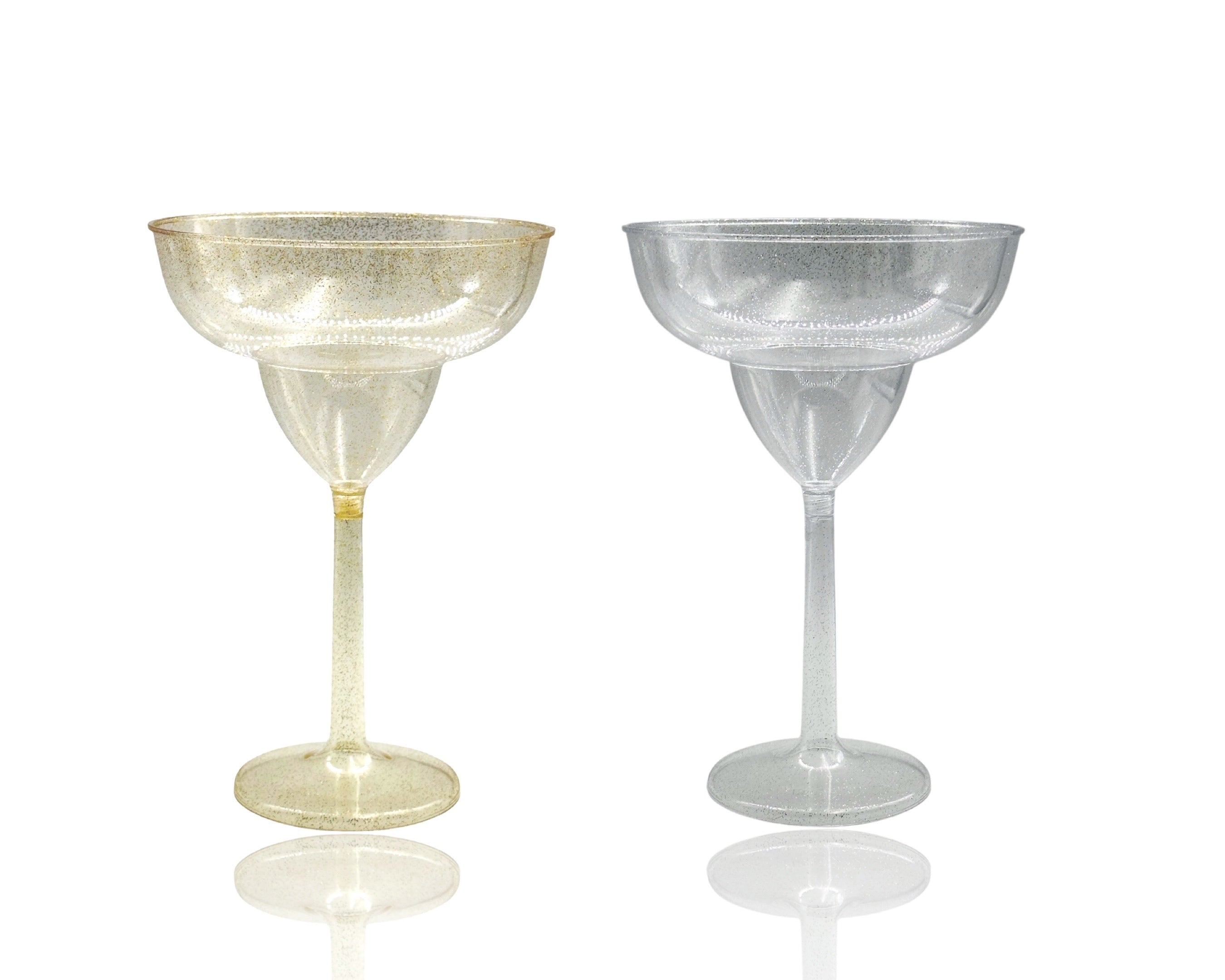 Balloons: bulk 24 Glitter Plastic Jumbo Margarita Glass 877ml 16x24cm