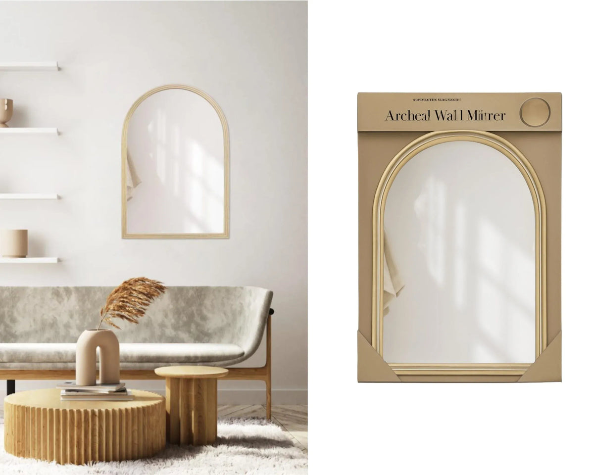 Bulk 2 Ps Arched Wall Mirror 60x90cm