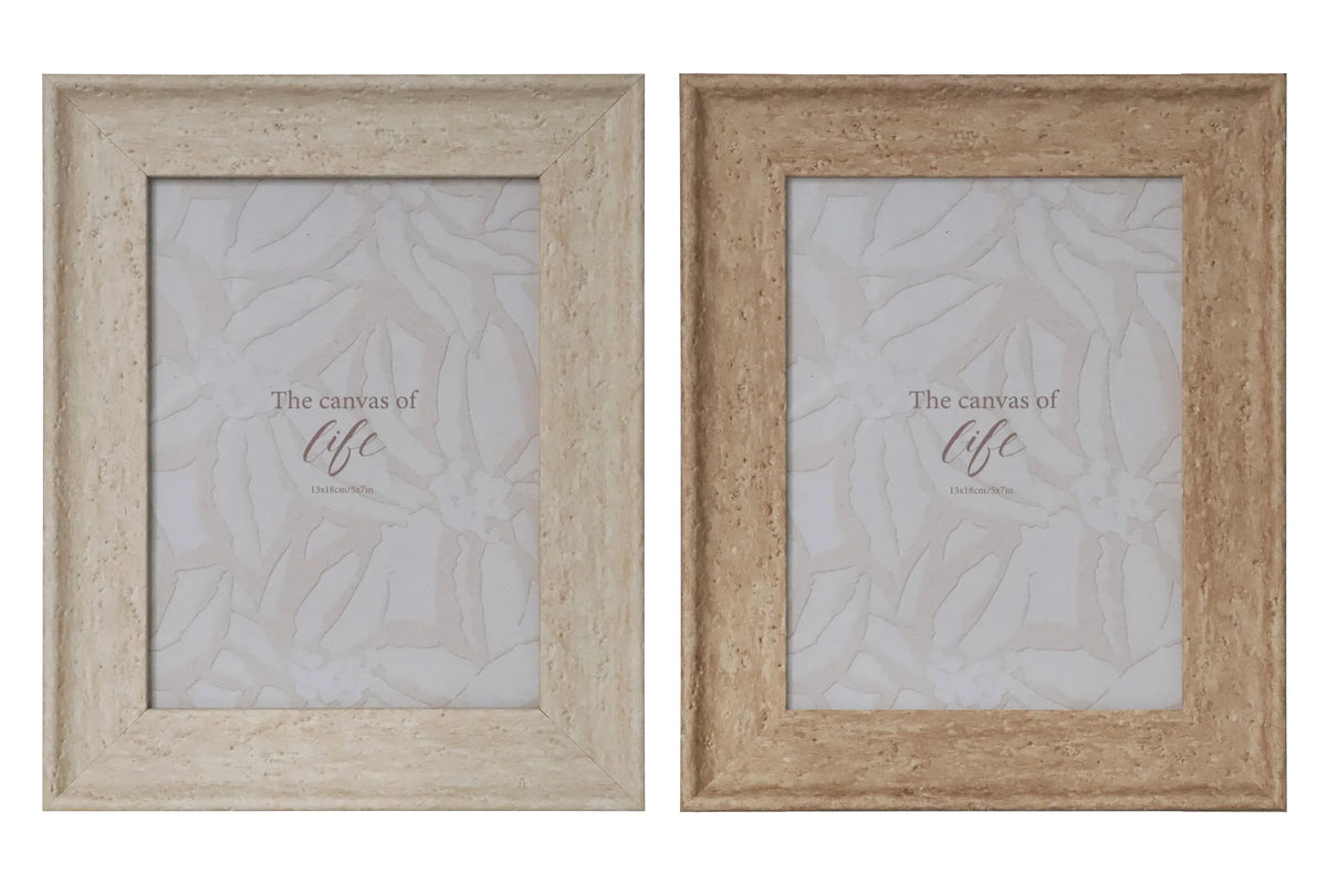 Bulk 24 Ps Photo Frame Oslo Natural 13x18cm 5x7in 2 Asst
