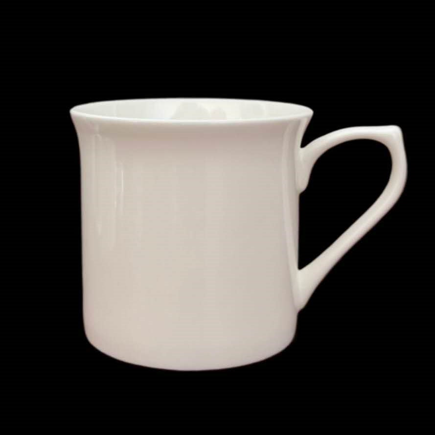 Drinkware: bulk 24 White Bone China 300ml Mug Flared Top