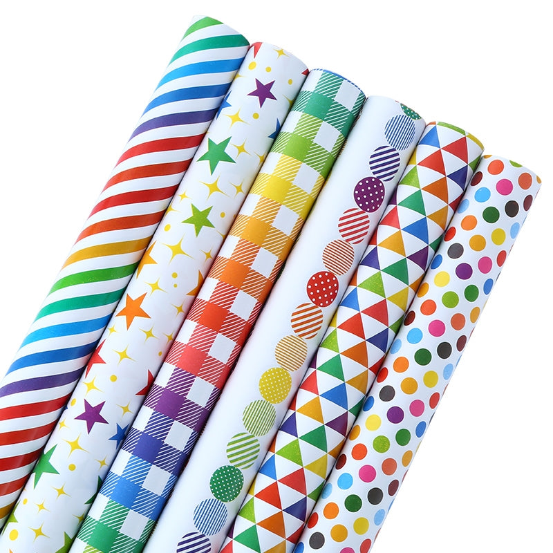 Arts & Crafts: bulk 50 Colourful & Bright Gift Wrap 70cmx3m 38mm Core