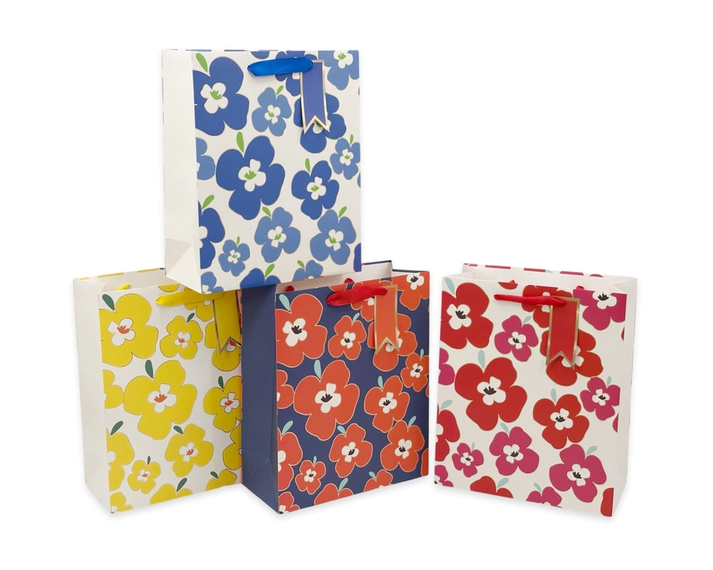 Gift Bags: bulk 24 Large Accent Groovy Gift Bag Assorted 32cm