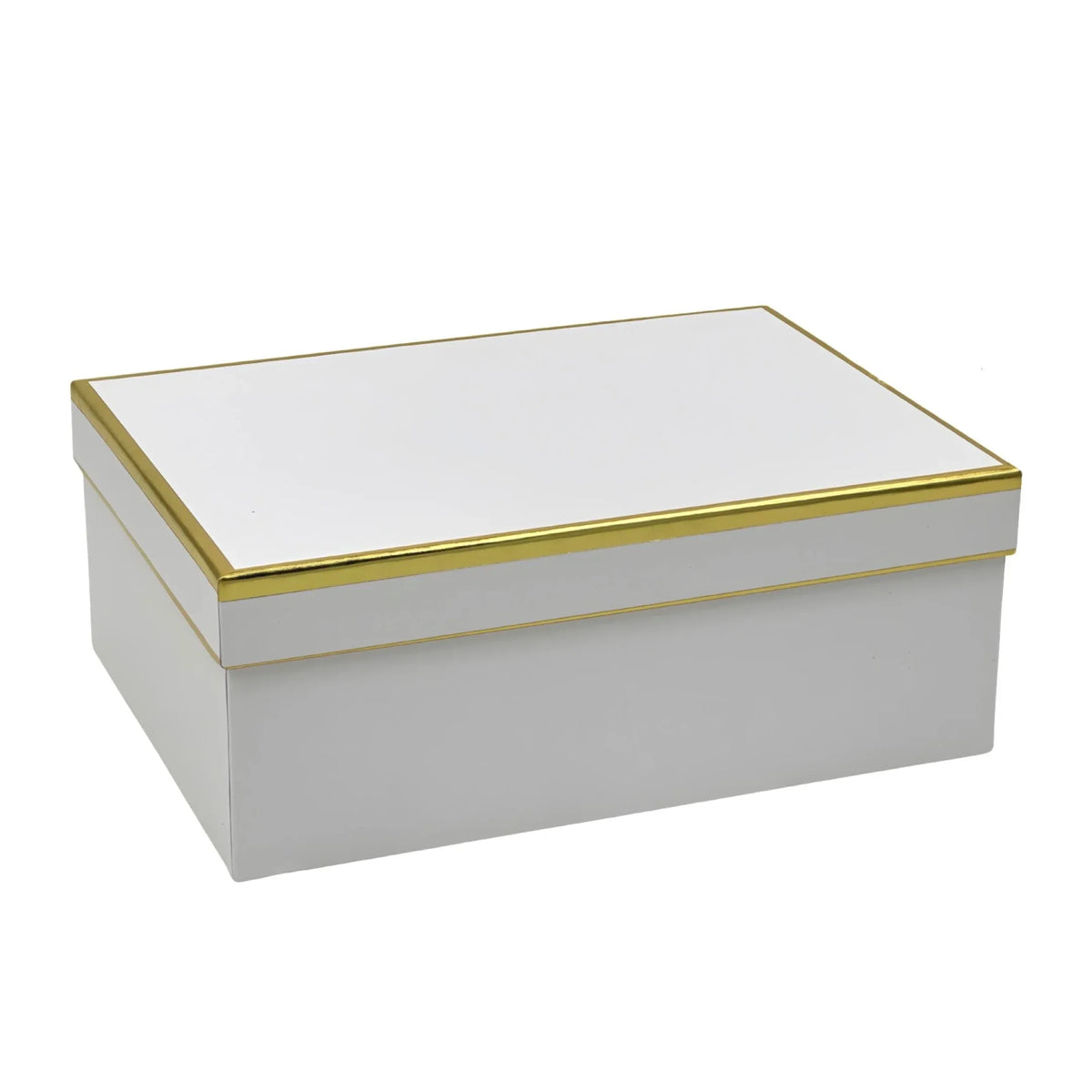 Bulk 2 White Deluxe Foiled Rim Gift Box set18 43x34x16cm