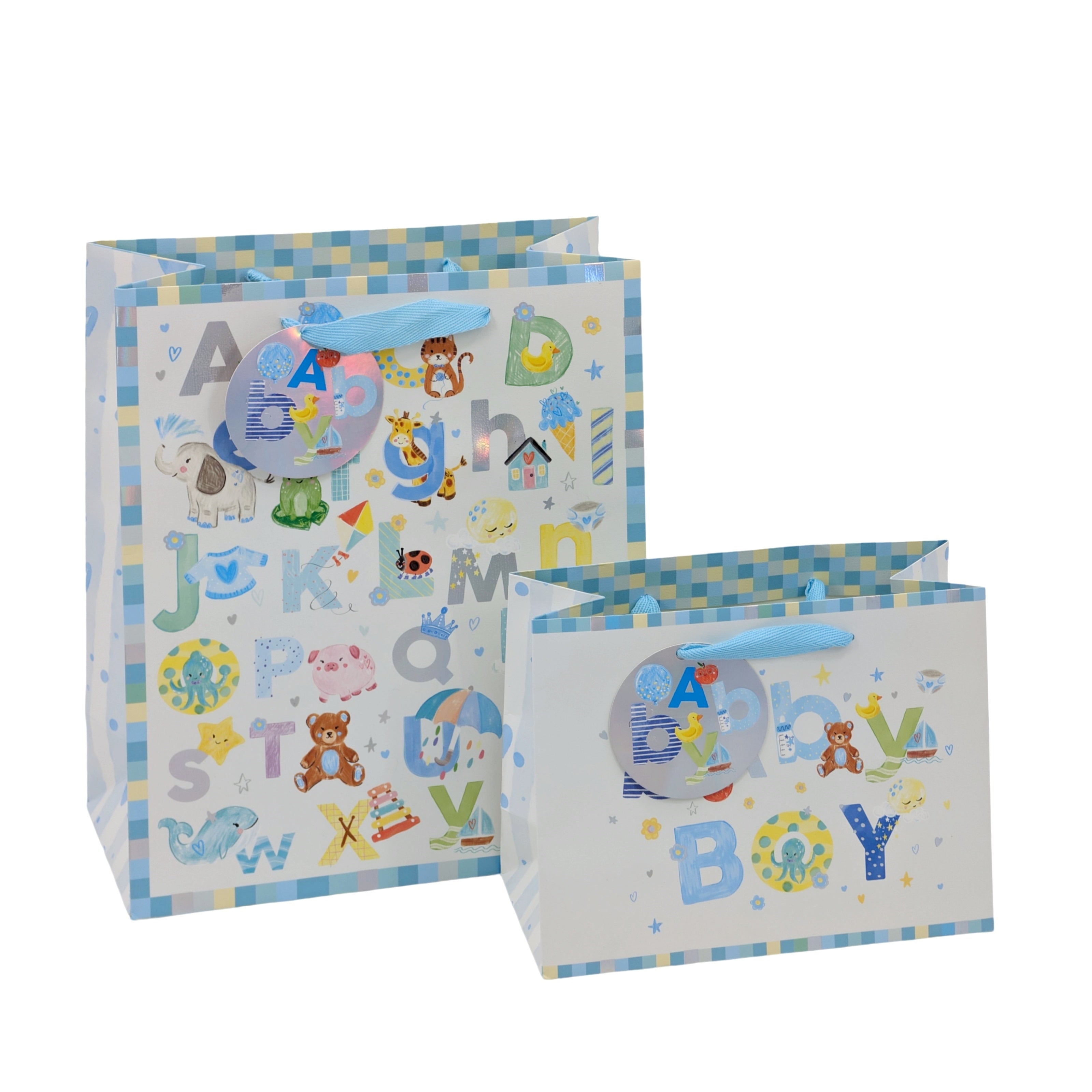 Baby & Toddler Clothing: bulk 24 Medium Baby Boy Gift Bag 2 Asst 23cm