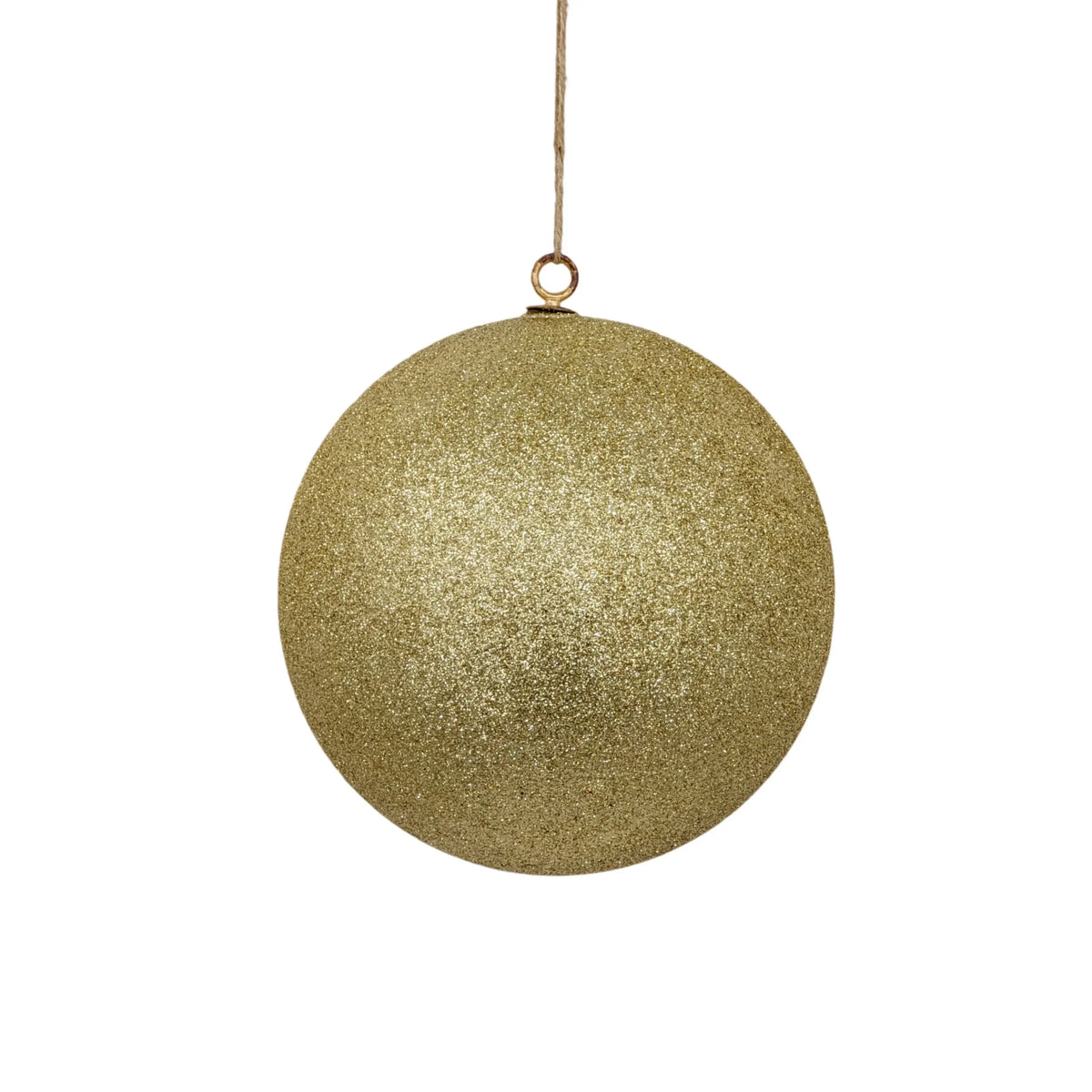 Bulk 8 Xmas Gold Glitter Ball Polystyrene Lrg 20cm