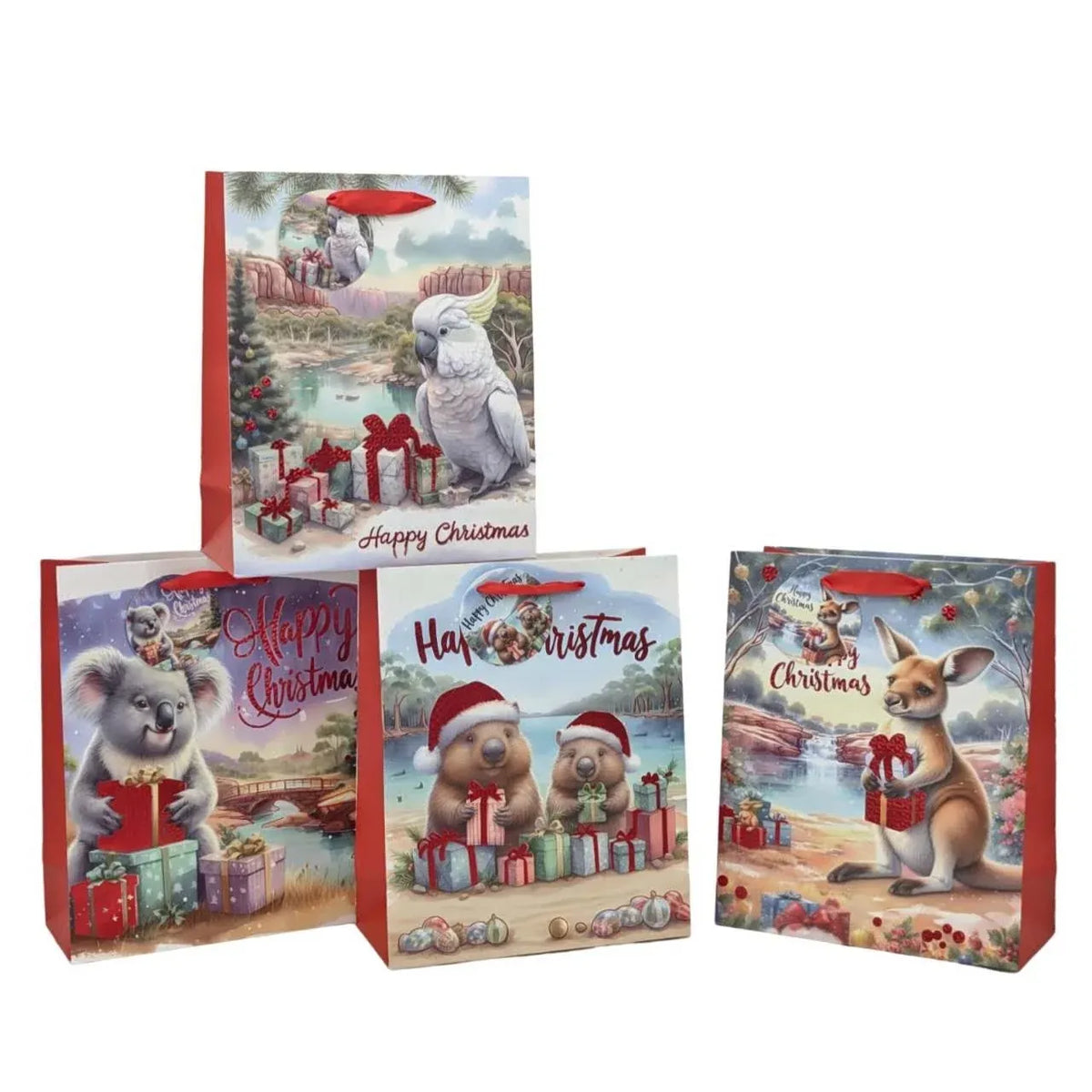 Aussie Outback Xmas Gift Bag Xxlrg 53x35x14cm 4 Asst