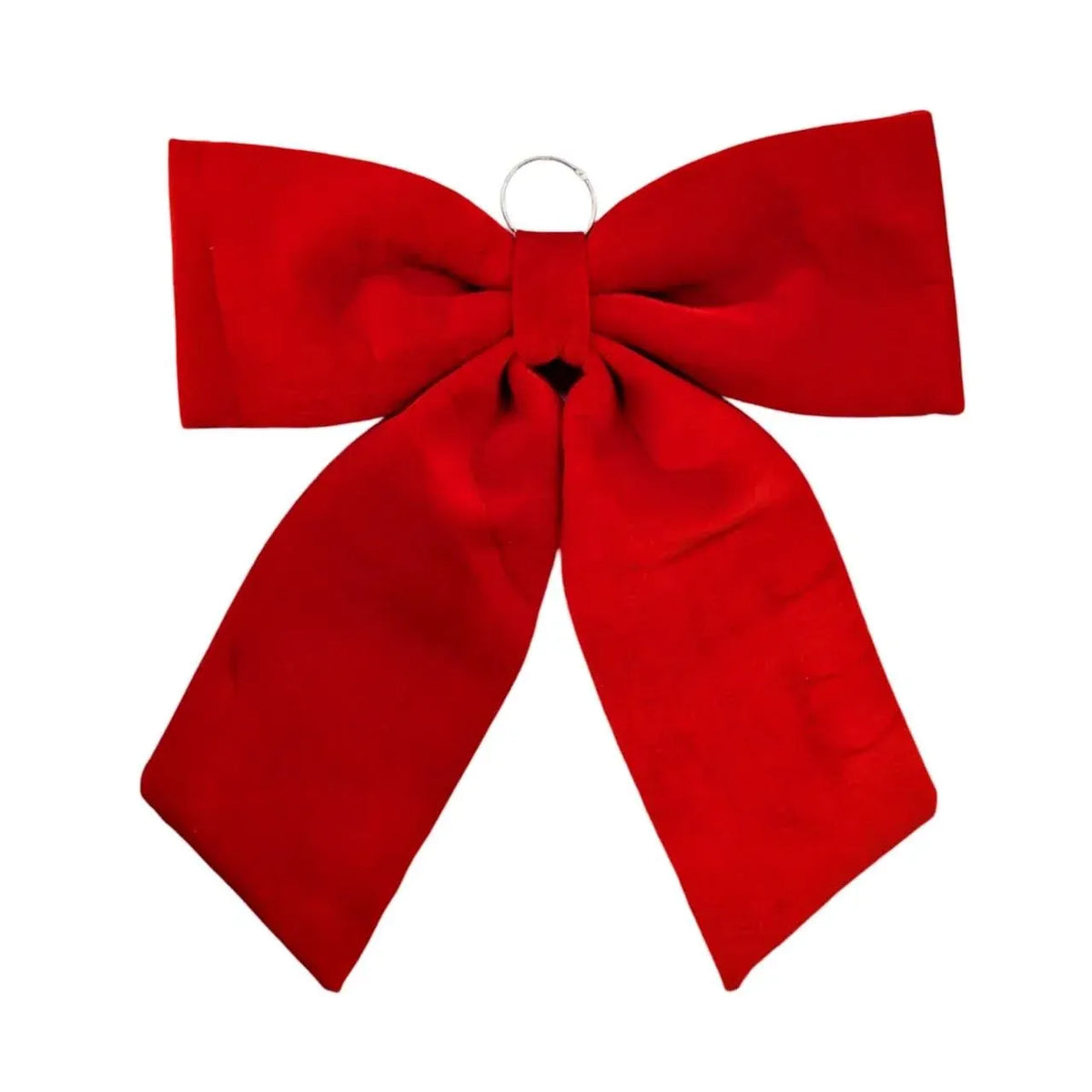 Bulk 12 Xmas Velvet Red Bow W Hanging Ring Xlrg 44cm