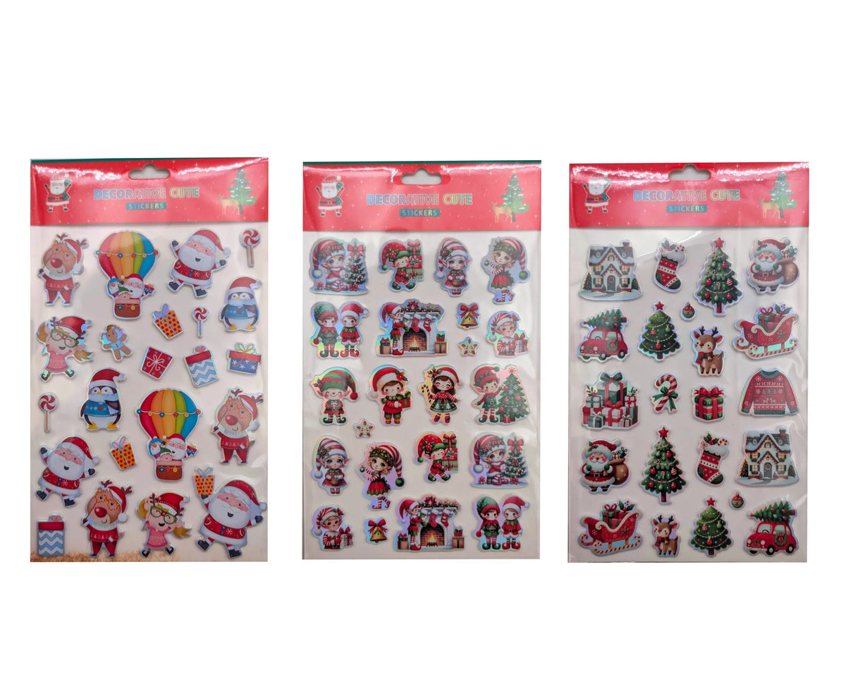 Bulk 36 Xmas Stickers 14.8x21cm