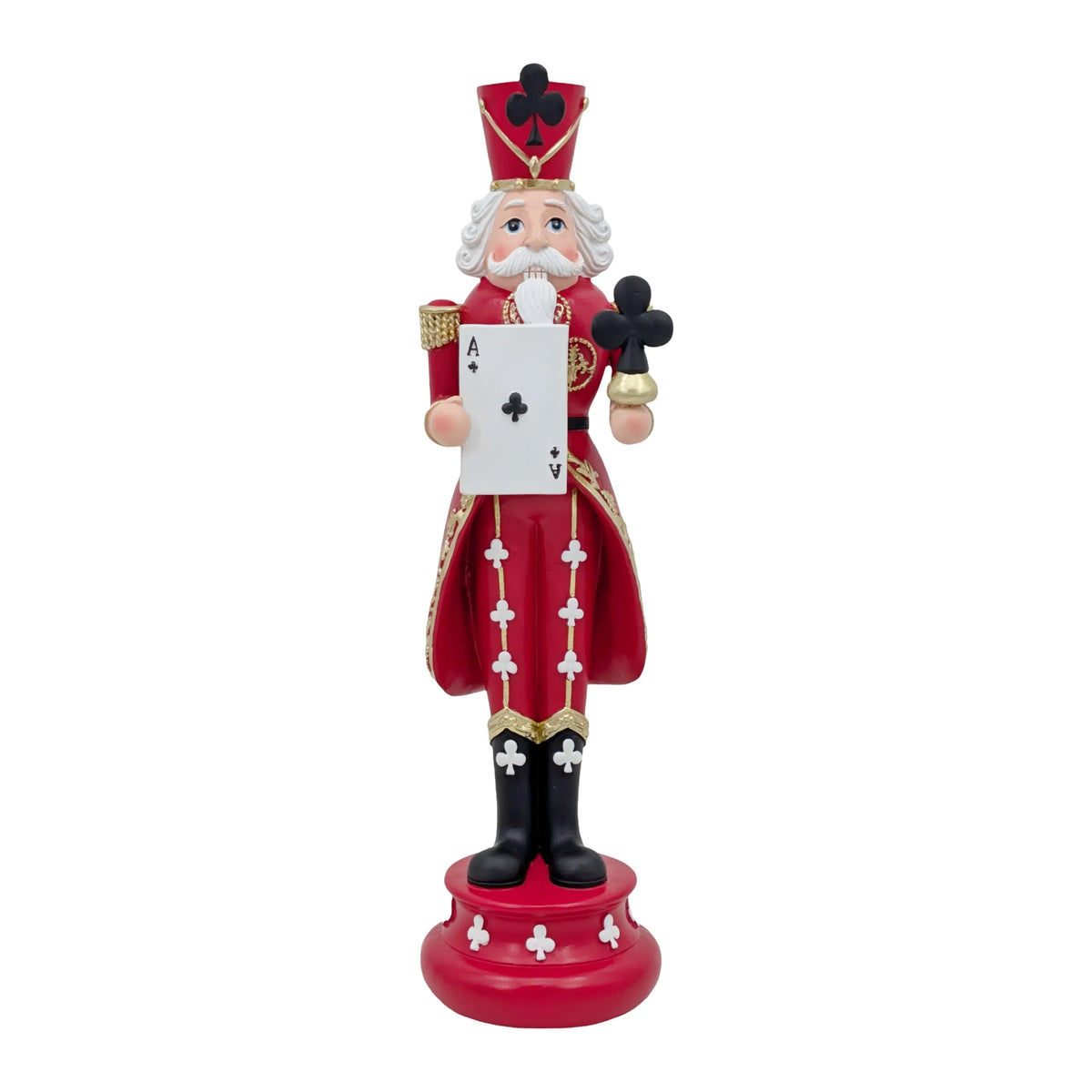 Bulk 4 Resin Ace Of Clubs nutcracker11.7x11.4x42.5cm