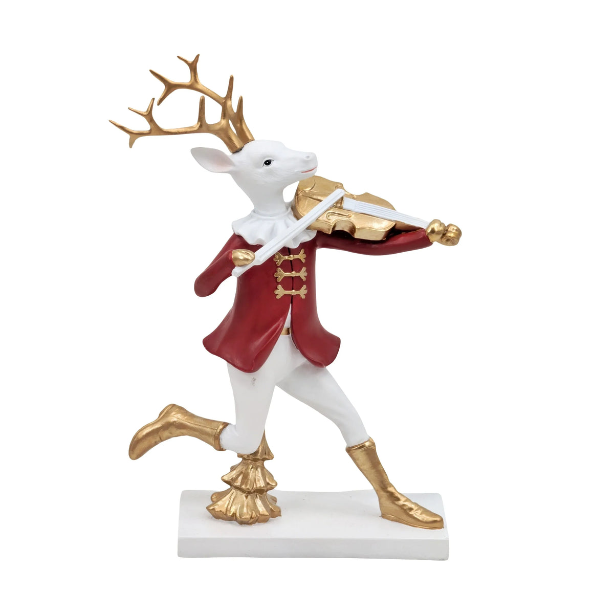 Bulk 6 Polyresin Xmas Reindeer Violinist 16.9x8x24cm