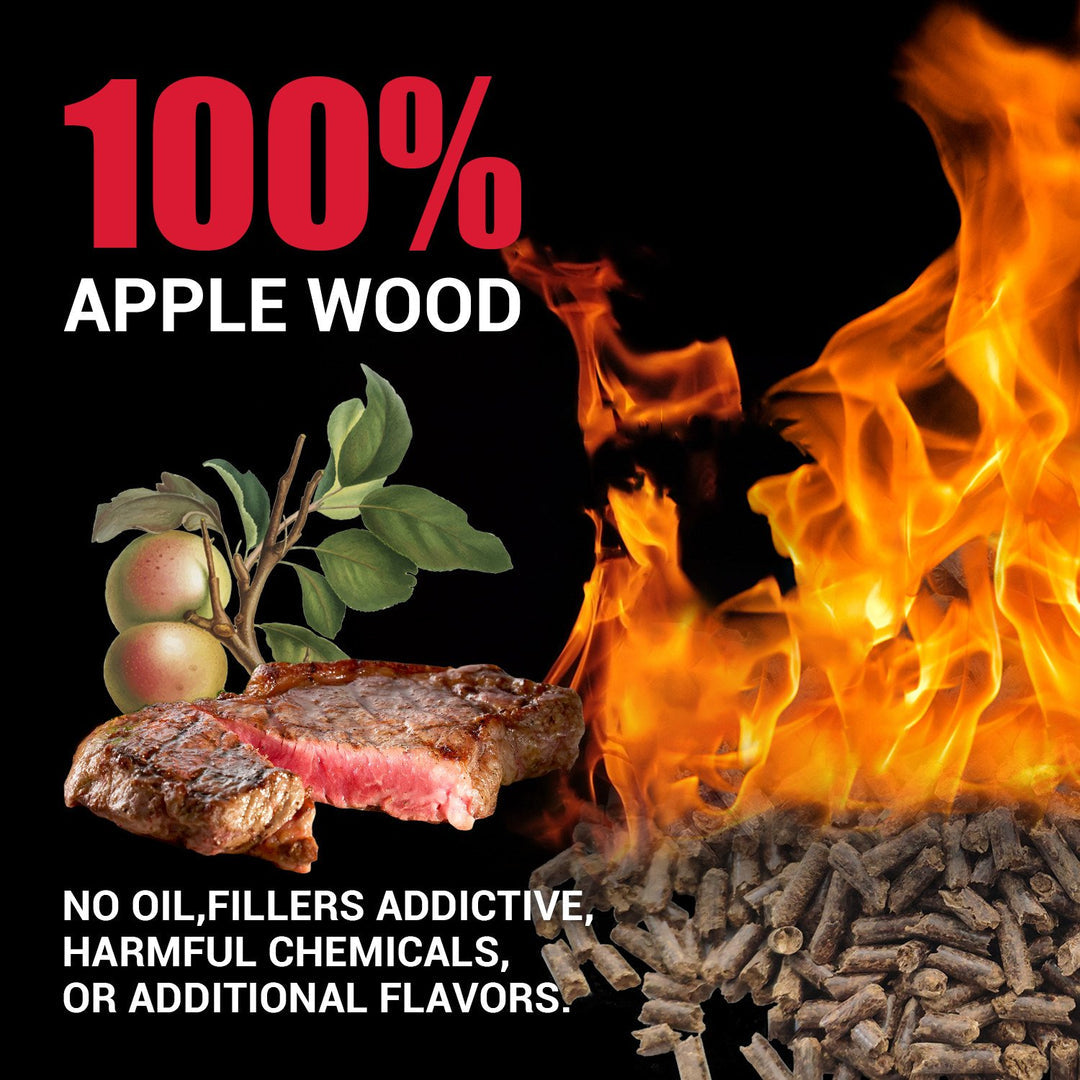 BBQs & Accessories: ASMOKE 20lbs Premium Apple Wood Pellets for Smoker & Grill  Natural Sweet Fruit Flavour BBQ Fuel for Chicken, Pork & Pizza Ovens