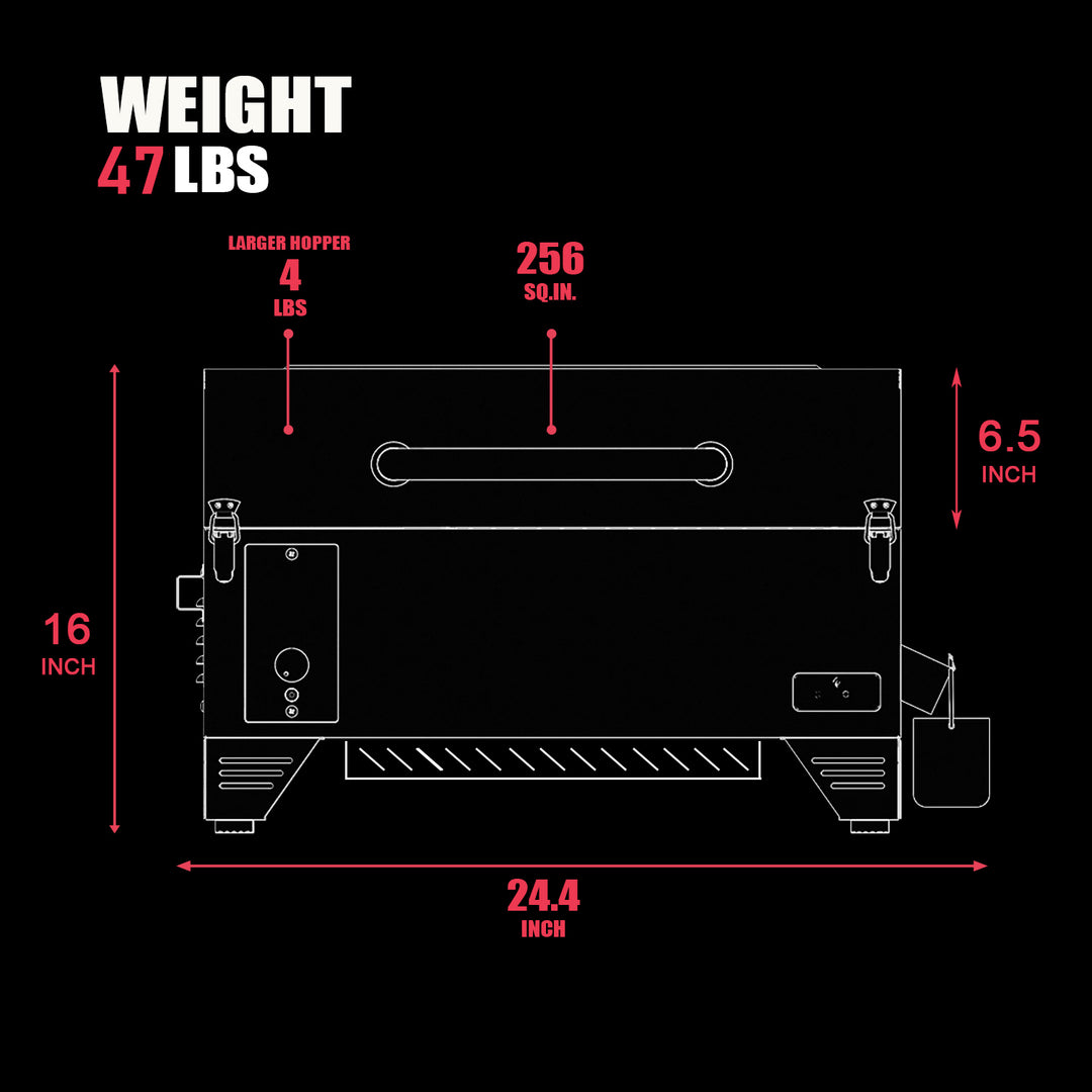 BBQ Tools: Asmoke AS350 Portable Wood Pellet Grill - Cyder Black