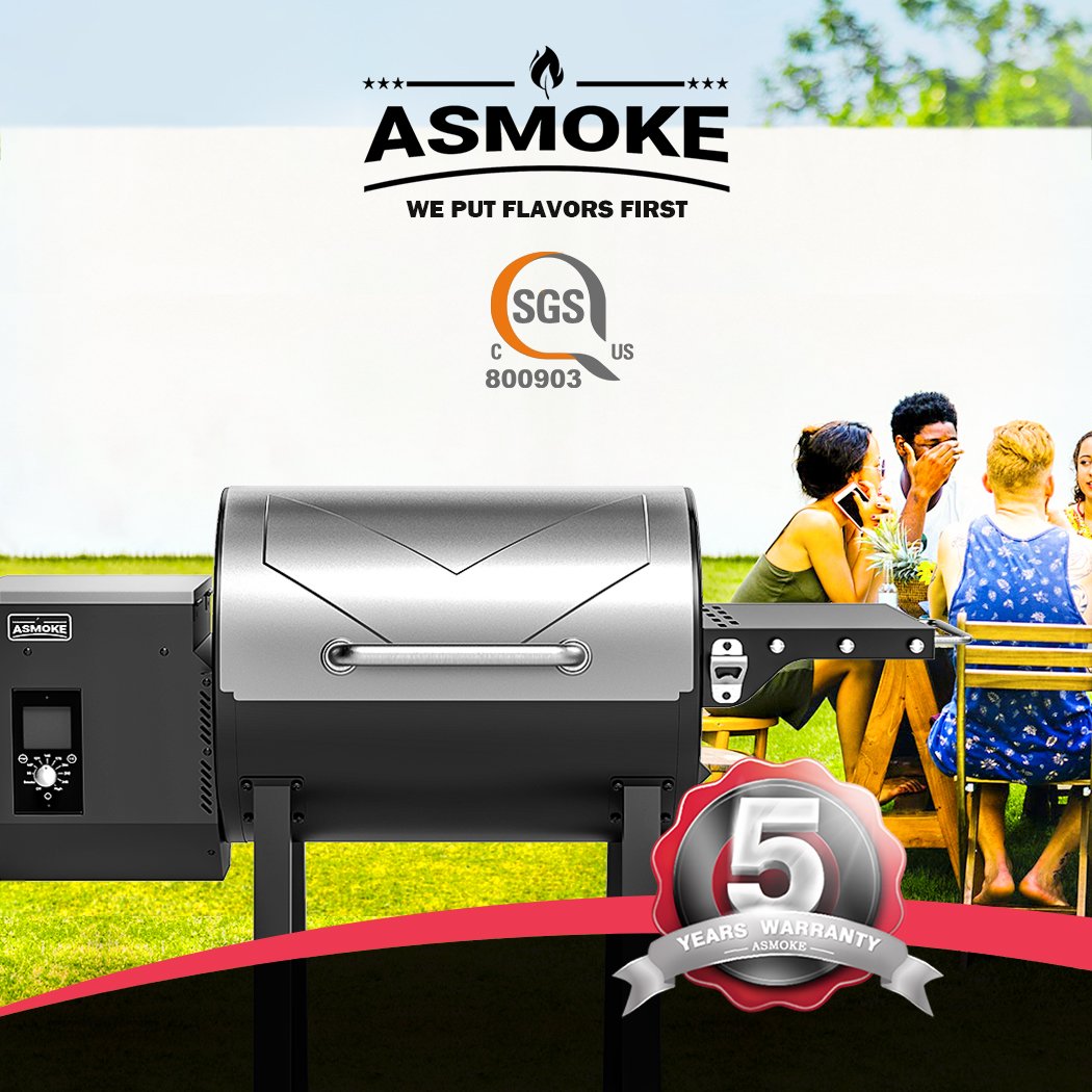 BBQ Tools: Asmoke AS500N-2 WOOD PELLET GRILL SILVER