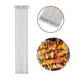 BBQ Tools: ASMOKE METAL SKEWERS FOR GRILLING KABOB STICKS 43.1CM*10PCS