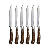 Kitchen Knives: ASMOKE STEAK KNIFE SET OF 4,PAKKAWOOD HANDLE