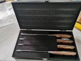 Kitchen Knives: ASMOKE STEAK KNIFE SET OF 4,PAKKAWOOD HANDLE