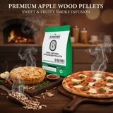 BBQs & Accessories: ASMOKE 100% Natural Apple Wood BBQ Smoker Pellets (2.27kg) - Premium Fruit Hardwood for Chicken & Pork