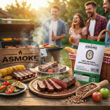 BBQs & Accessories: ASMOKE 100% Natural Apple Wood BBQ Smoker Pellets (2.27kg) - Premium Fruit Hardwood for Chicken & Pork