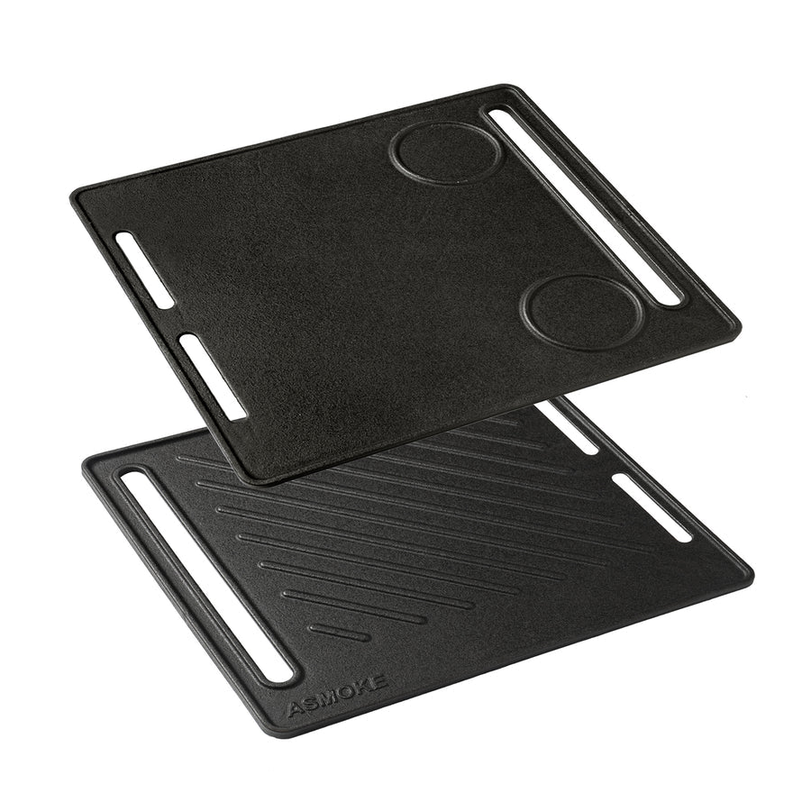 BBQs & Accessories: ASMOKE Pre-Seasoned Matte Enamel Cast Iron Reversible Grill/Griddle