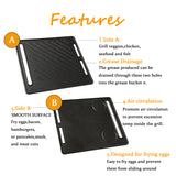 BBQs & Accessories: ASMOKE Pre-Seasoned Matte Enamel Cast Iron Reversible Grill/Griddle