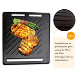 BBQs & Accessories: ASMOKE Pre-Seasoned Matte Enamel Cast Iron Reversible Grill/Griddle