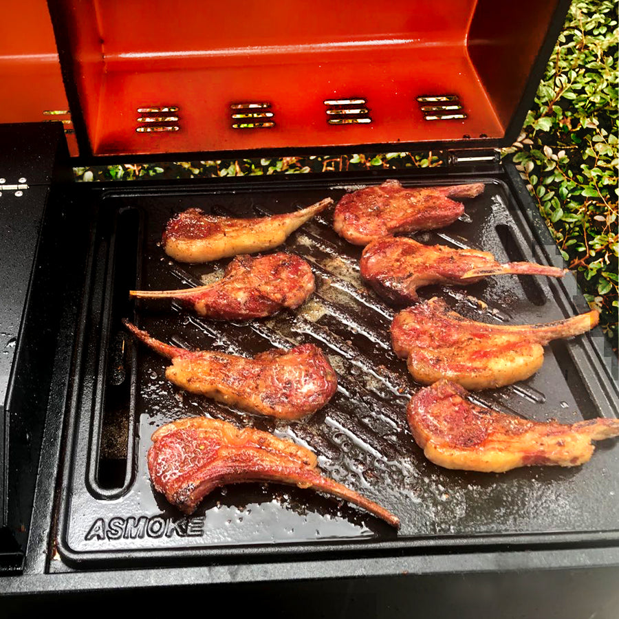 BBQs & Accessories: ASMOKE Pre-Seasoned Matte Enamel Cast Iron Reversible Grill/Griddle