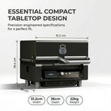ASMOKE Essential Portable Smart Pellet Grill & Smoker + Assorted Flavors 20LBs (9kg) Premium Wood Pellets (Oak/Cherry/Apple)