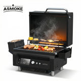 Toasters & Grills: ASMOKE Essential Portable Wireless Pellet Smoker - Battery Powered 8-in-1 Mini BBQ Grill with Smart Temp Control & Meat Probe for Camping & RV