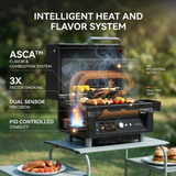 Toasters & Grills: ASMOKE Essential Portable Wireless Pellet Smoker - Battery Powered 8-in-1 Mini BBQ Grill with Smart Temp Control & Meat Probe for Camping & RV