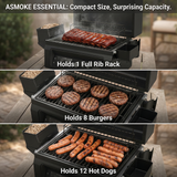 Toasters & Grills: ASMOKE Essential Portable Wireless Pellet Smoker - Battery Powered 8-in-1 Mini BBQ Grill with Smart Temp Control & Meat Probe for Camping & RV