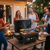 Toasters & Grills: ASMOKE Essential Portable Wireless Pellet Smoker - Battery Powered 8-in-1 Mini BBQ Grill with Smart Temp Control & Meat Probe for Camping & RV