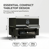 Toasters & Grills: ASMOKE Essential Portable Wireless Pellet Smoker - Battery Powered 8-in-1 Mini BBQ Grill with Smart Temp Control & Meat Probe for Camping & RV