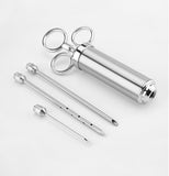 BBQs & Accessories: ASMOKE Stainless Steel Meat Injector Syringe Kit