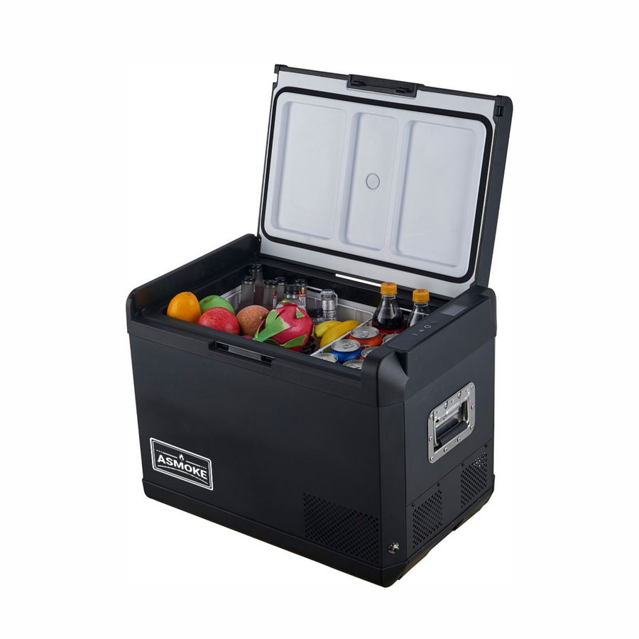 Camping Appliances: ASMOKE Premium Mini Fridge | 37L Compact Refrigerator with Roll-Bond Evaporator & Internal Light