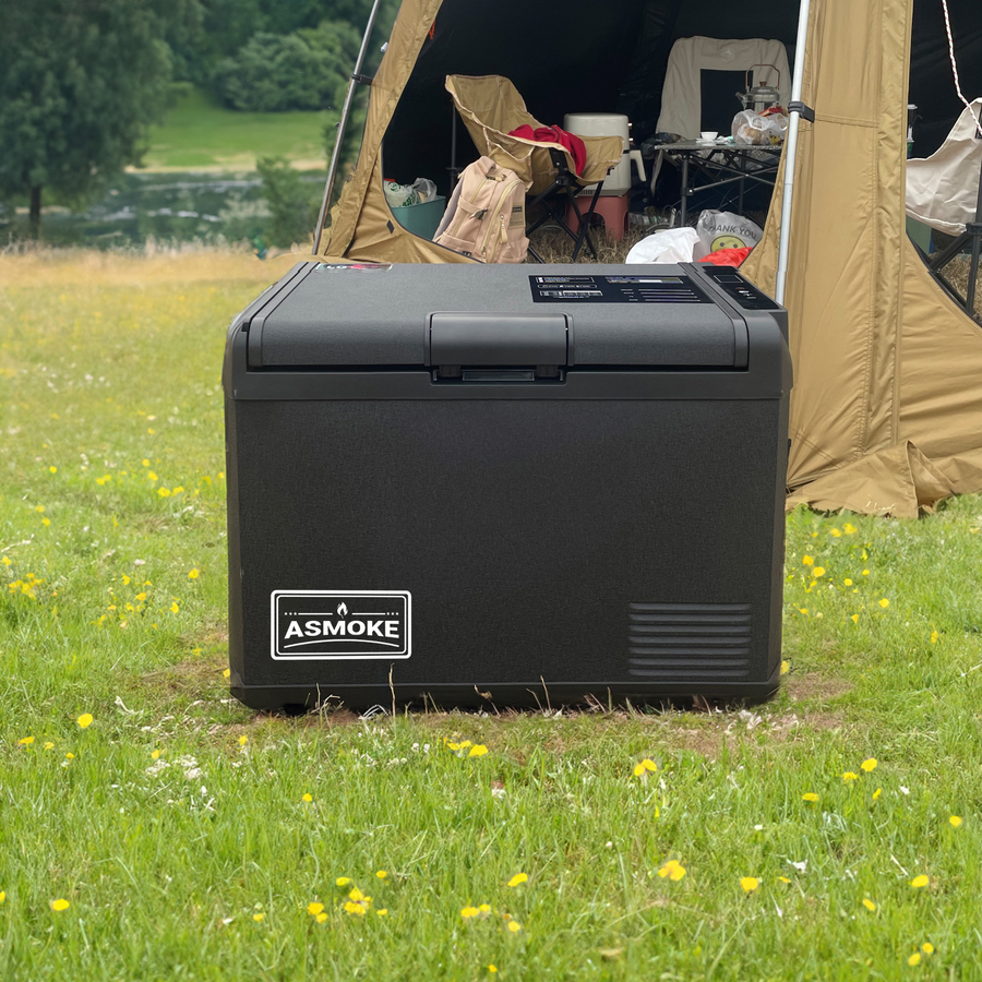 Camping Appliances: ASMOKE Premium Mini Fridge | 47L Compact Refrigerator with Roll-Bond Evaporator & Internal Light