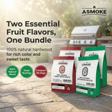 BBQs & Accessories: ASMOKE 20lbs (9kg) Wood Pellet Sampler Bundle - 2-Flavour Variety Pack (2x Cherry, 2x Apple) - Best for Pork, Ribs & Poultry