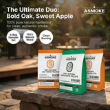 BBQs & Accessories: ASMOKE 4-Piece Premium Wood Pellet Variety Pack - Oak & Apple (2x Oak, 2x Apple)