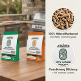BBQs & Accessories: ASMOKE 4-Piece Premium Wood Pellet Variety Pack - Oak & Apple (2x Oak, 2x Apple)
