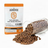 BBQs & Accessories: ASMOKE 100% Natural Oak Wood BBQ Pellets (2.27kg) - High Heat Hardwood for Brisket & Pizza Ovens