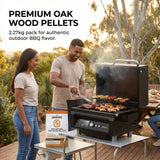 BBQs & Accessories: ASMOKE 100% Natural Oak Wood BBQ Pellets (2.27kg) - High Heat Hardwood for Brisket & Pizza Ovens